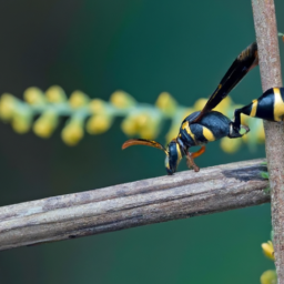 black and yellow mud dauber