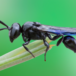 black cockroach wasp