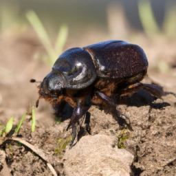 brown dung beetle