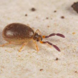 dog sucking louse