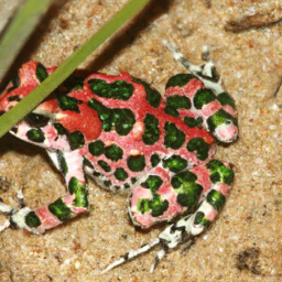 Green And Red Venter Harlequin Toad